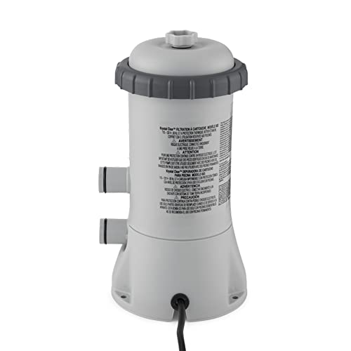 Intex Krystal Clear Cartridge Filter Pump for Above Ground Pools 1000 GPH Grey