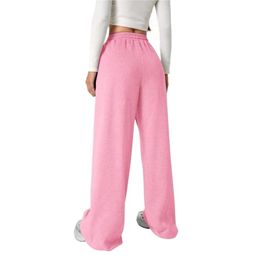 Girls Wide Leg High Waisted Sweatpants - Casual Streetwear for Ages 8-12