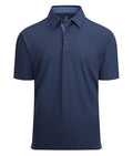 Alex Vando Men's Golf Shirt Large Navy Quick-Dry Short Sleeve Polo