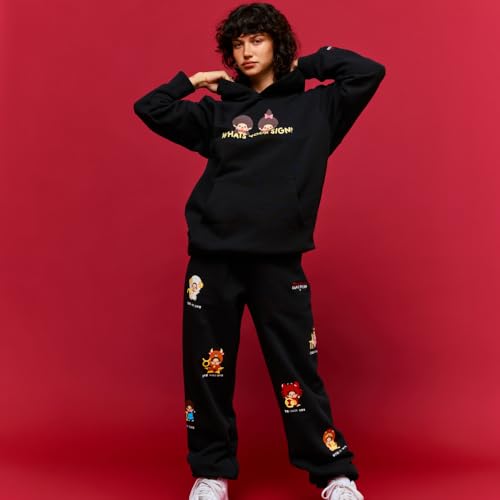 Samii Ryan Women's Monchhichi Zodiac Sign Hoodie Small Black