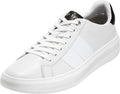 Men's Wide Leather Crosscourt Sneakers - White Black 9 Wide