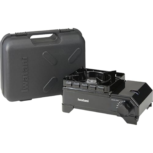 Iwatani Cassette Gas Stove Black Made in Japan, Dutch Oven Compatible