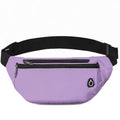 Water-Resistant Fanny Pack for Men & Women - 3 Zipper Pockets, Crossbody/Waist Bag (1 pack, Light Purple)