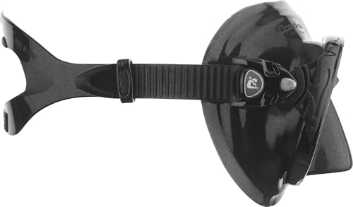 Black Big Eyes Evolution Scuba Diving Mask with Inclined Tear Drop Lenses - Made in Italy