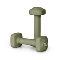 Neoprene Dumbbell Pair with Anti-Roll Square Head - Green 10 lb - Tone Fitness