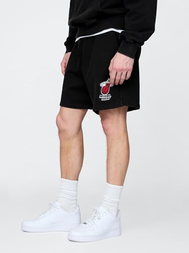 Gap Men's NBA Fleece Athletic Shorts - Miami Heat Black, Medium