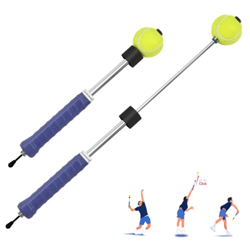 Tennis Swing & Serve Trainer with Rubber Grip - 510g/18oz for Advanced Players