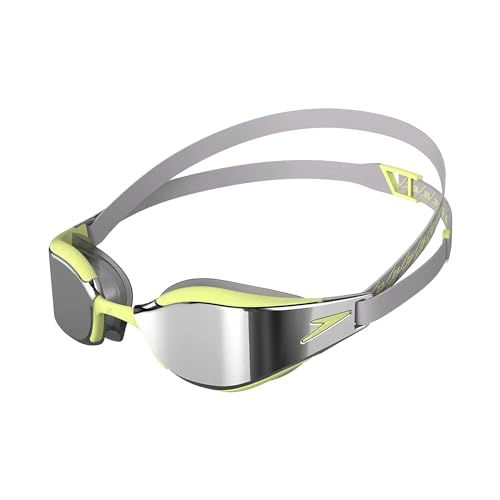 Speedo Fastskin Hyper Elite Mirror Swimming Goggles Unisex Adults - Black/Rust Gray/Chrome, One Size