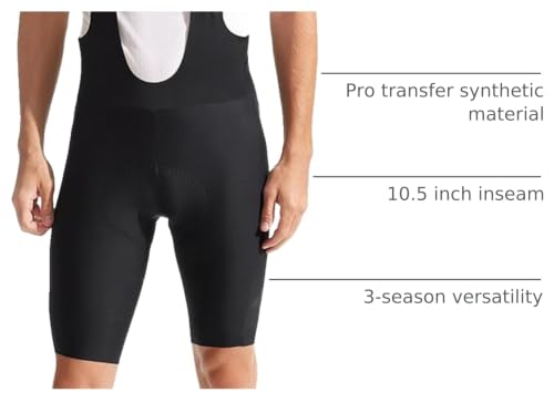 Men's PRO Padded Cycling Bib Shorts Large Black - Performance Cycling Apparel