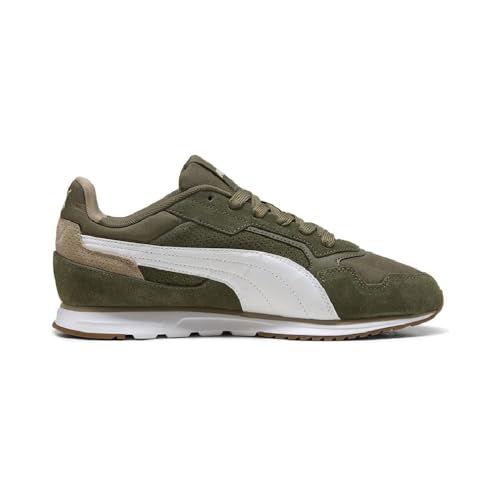 Puma Men's St Miler Sneakers 10.5 Loden Green-White-Gum Retro Athletic Shoes