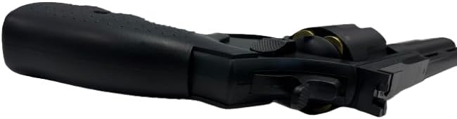 Valken Infinity 357 Airsoft Revolver Pistol - Black Green Gas Gun with 6 Cartridges