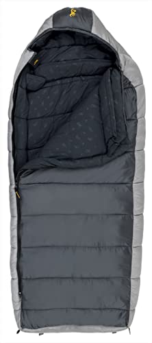 Oversize 30°F Insulated Hooded Rectangle Sleeping Bag Charcoal/Gray