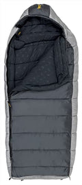 Oversize 30°F Insulated Hooded Rectangle Sleeping Bag Charcoal/Gray