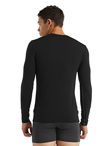 Icebreaker Merino 150 Anatomica Long Sleeve Crewe - Large Black