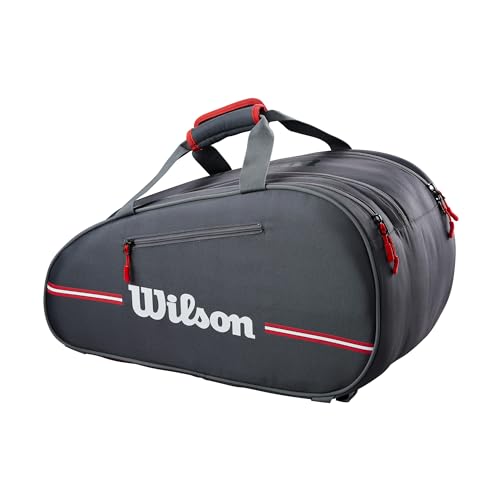 Wilson Team Padel Bag Holds 4 Rackets with Shoe & Accessory Compartments