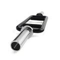 34-Inch Hard Chrome Olympic Triceps Bar with 500LB Capacity - Silver & Black