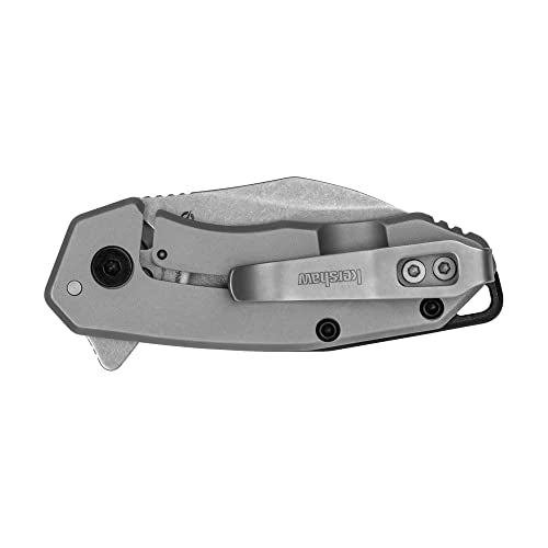 Kershaw Rate Pocket Knife - Gray 1.85 Inch Wharncliffe Blade, EDC Folding Knife