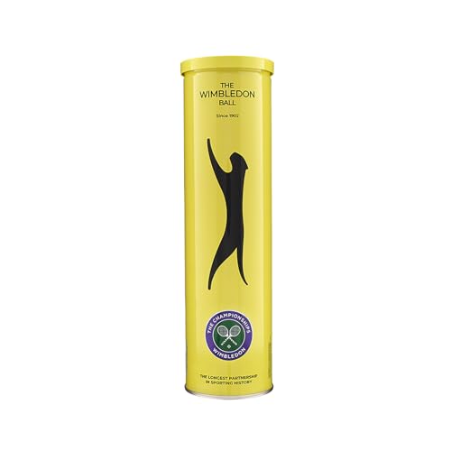 Slazenger Tennis Ball, Official Wimbledon Ball, ITF Approved, Metal tin (4 Balls)