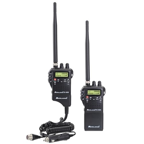 Midland LCD 75-822 Handheld & Mobile CB Radio with NOAA Weather Alerts