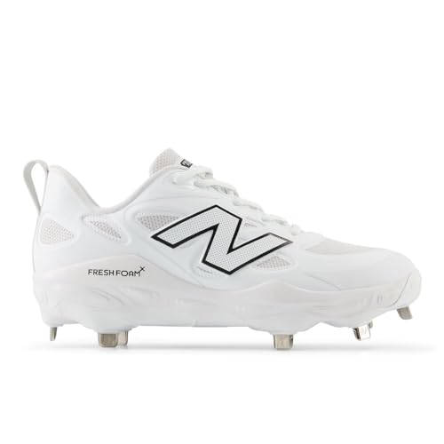New Balance Women's Fresh Foam X Velo V4 Softball Cleats 6.5 White/Black