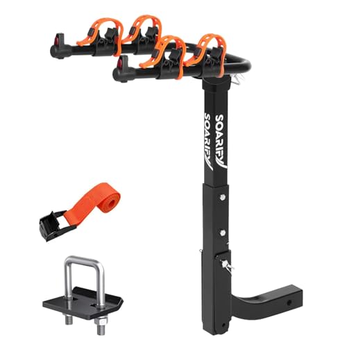 2 Bike Car Hitch Rack | SUV RV Bicycle Carrier with Tilt & Rubber Straps