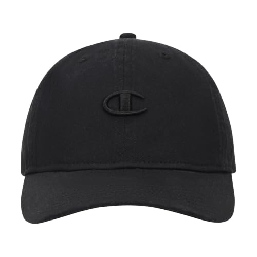 Champion Women's Washed Cotton Twill Baseball Cap - One Size Black