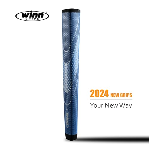 Winn Jumbo Lite Pistol Golf Putter Grip - Blue, 2024 Redesign