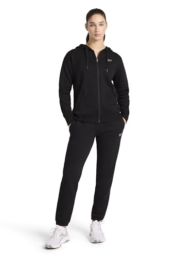Reebok Women's Rhinestone Jogger Black XL - 30 Inch Inseam, Midweight Cotton Blend