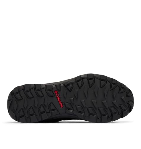 Columbia Mens Waterproof Redmond IV Hiking Shoes - Black/Mountain Red, Size 10.5