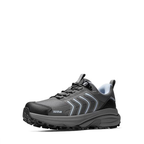NORTIV 8 Women's Waterproof Hiking Shoes - Lightweight, Dark Grey, Size 8