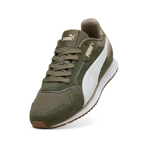Puma Men's St Miler Sneakers 10.5 Loden Green-White-Gum Retro Athletic Shoes