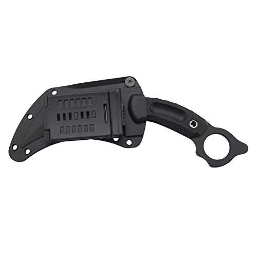 CRKT Du Hoc Fixed Blade Knife with Sheath - Tactical Karambit, Black, 2630