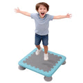 HAPPYMATY Blue Mini Kids Trampoline - Indoor/Outdoor Rebounder for Sensory & Motor Skills, 220 lbs Capacity
