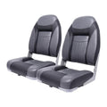 QCUNMAG Dark Gray & Black High Back Boat Seat Marine Fishing Seat Deluxe