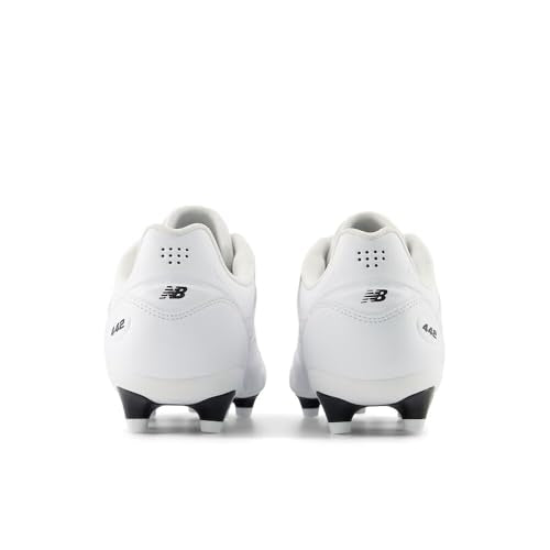 New Balance Unisex 442 Team FG V3 Soccer Cleats - White/Black 10.5 Women / 9 Men