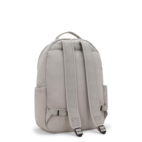 Kipling Women's Seoul 15" Laptop Backpack Grey Gris - Durable, Roomy & Protective Sleeve