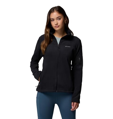 Women's Lightweight Fleece Jacket - Black, Medium, Zip Pockets & Adjustable Hem