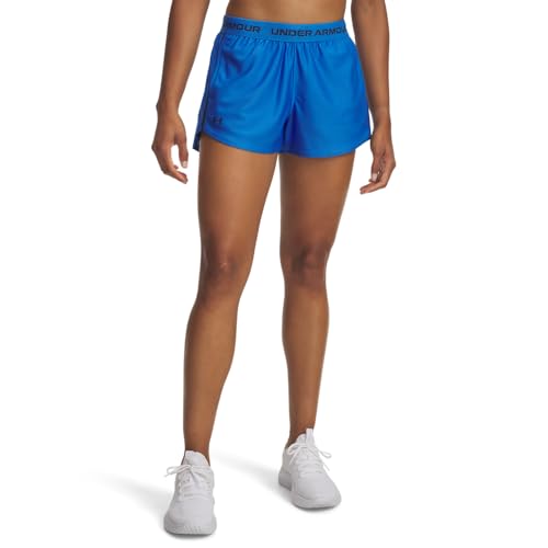 Under Armour Women's Tech Play Up Shorts - Small Blue Atlantis/Washed Navy