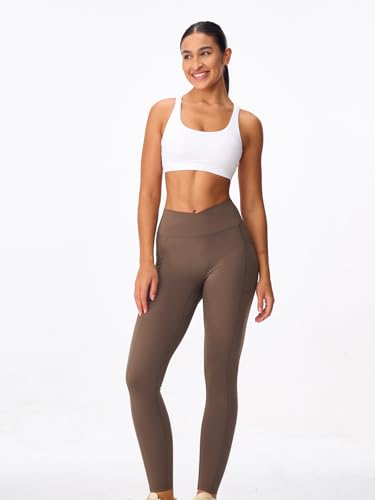 X-Small White Strappy Sports Bra with Criss Cross Back & Padding - Omwilddo