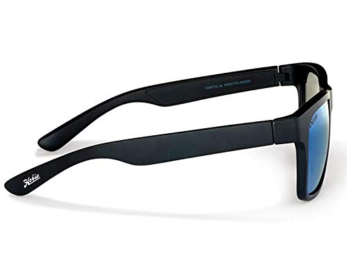 Hobie Coastal Float Polarized Sunglasses for Men and Women - Floating Frame, UV Protection, 54 mm, Outdoor Sunglasses Womens & Mens, Sport Lightweight & Durable - Satin Black Frame, Cobalt Mirror Lens