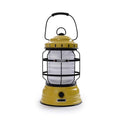 Vintage Rechargeable LED Camping Lantern - Dusty Yellow, Adjustable Brightness, Battery Operated Outdoor Light
