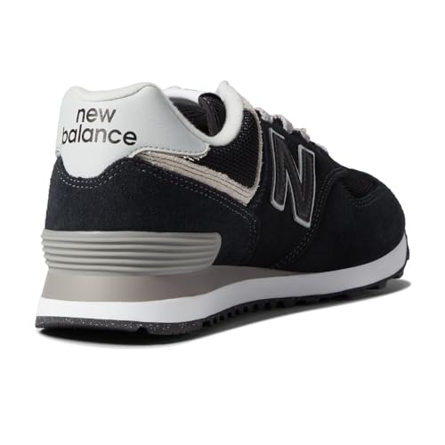 New Balance Women's 574 Core Sneakers 10.5 Wide Black/Nb White