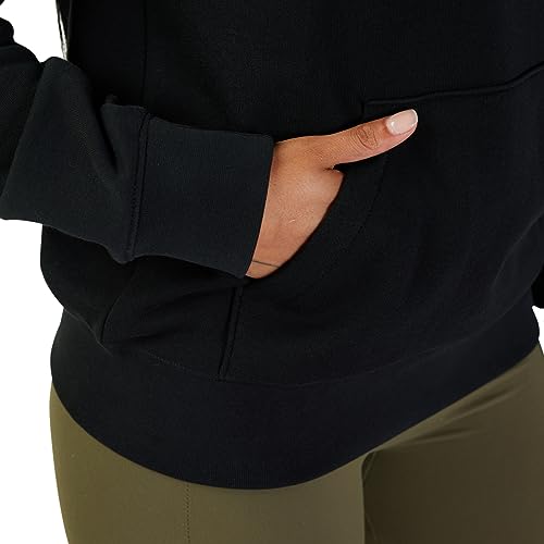 Women's Fox Head Fleece Pullover Hoodie - Large Black Pink