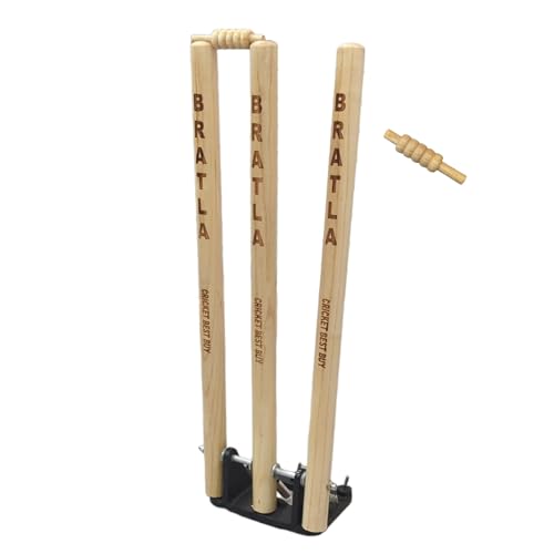 Cricket Spring Return Stumps with Metal Base for Multi-Surface Play