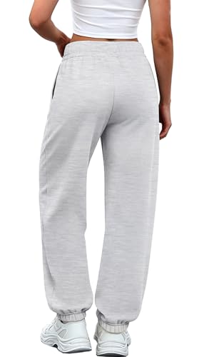 Women's Oversized Drawstring Lounge Sweatpants with Pockets - Small / Chestnut Brown