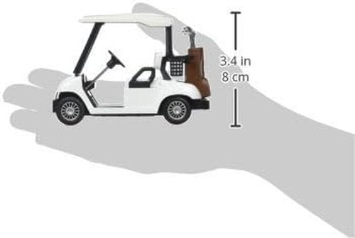 KiNSFUN Golf Cart Die Cast Metal Model - 4½" Pullback Action Toy for Kids and Collectors