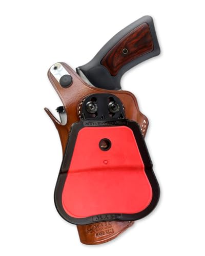 MASC Leather OWB Paddle Holster for GP-100 4.2-inch, Right-Hand Brown