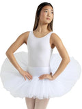 Women's Practice Ballet Tutu with Elastic Waistband - Small White