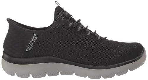 Skechers Men's Summits High Range Slip-In Shoes Black/Charcoal Size 10 - Lightweight & Cushioned