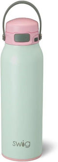 Swig Life 32oz Insulated Water Bottle - Leak Proof, Reusable with Lid & Handle | Sage Mist Color